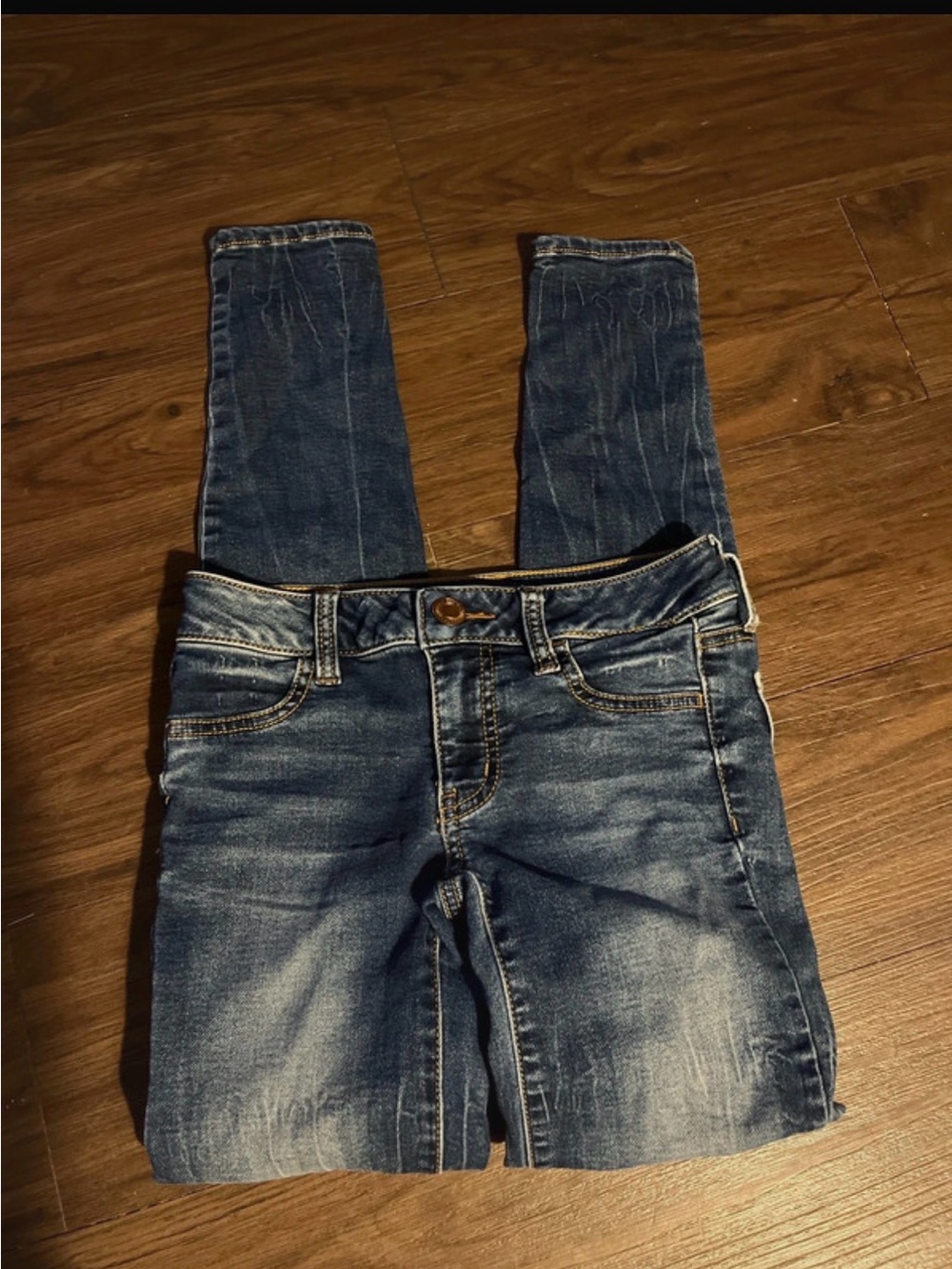 American Eagle Outfitters Women's Blue Denim Jeggings - Faded Wash
